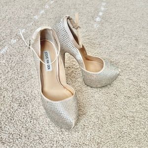 Steve Madden rhinestone platform high heels